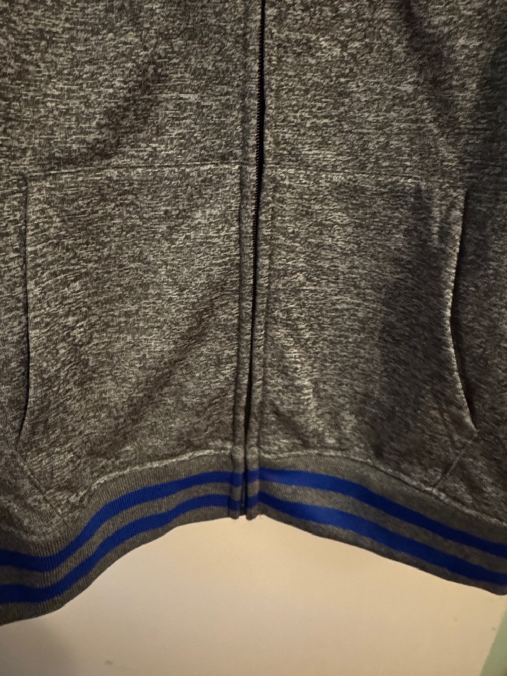 Philadelphia 76ers Sixers NBA Gray Heather Zip-up Hoodie Sweatshirt - Picture 5 of 11